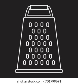 Grater in doodle style icons vector illustration for design and web isolated on black background Grater vector object for labels and logo
