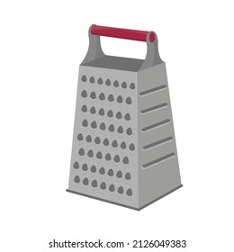 Grater flat icon for websites, UI, web and mobile apps. Vector grater icon. Isometric grater. Greater isolated. Kitchen equipment.