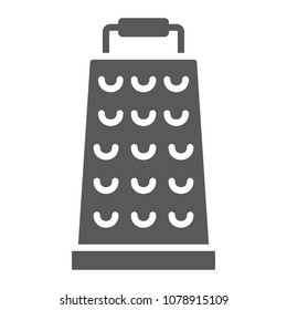 Grater glyph icon, kitchen and cooking, kitchen tool sign vector graphics, a solid pattern on a white background, eps 10.