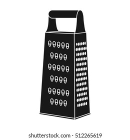 Grater icon in black style isolated on white background. Kitchen symbol stock vector illustration.