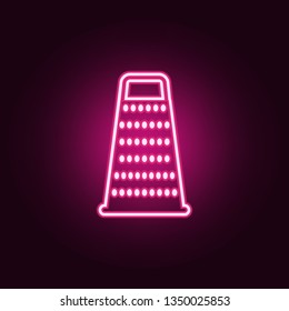 grater icon. Elements of kitchen tools in neon style icons. Simple icon for websites, web design, mobile app, info graphics