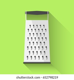 Grater icon. Flat design. Vector illustration. Cooking utensil. Kitchen stuff