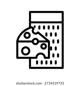 Plantilla de diseño de Vector de ilustración de icono de rallador