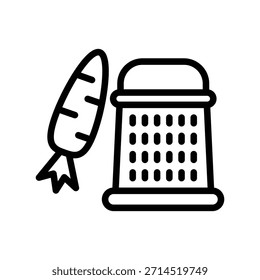 Plantilla de diseño de Vector de ilustración de icono de rallador