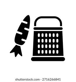 Plantilla de diseño de Vector de ilustración de icono de rallador