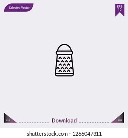 Grater icon isolated on grey background.Premium symbol for website design, mobile application, logo, ui.Vector illustration eps10.