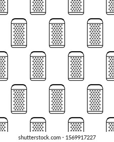 Gratsymbol, Küchenzubehör Grater Seamless Muster Vektorgrafik Illustration