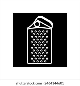 Grater Icon, Kitchen Accessory Grater Vector Art Illustration