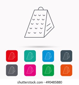 Grater icon. Kitchen tool sign.