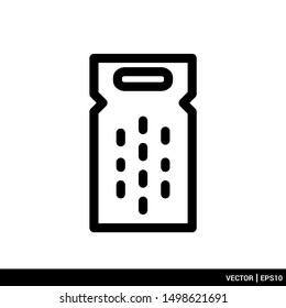 Grater icon. Kitchen utensils icon vector illustration logo template