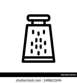 Grater icon. Kitchen utensils icon vector illustration logo template