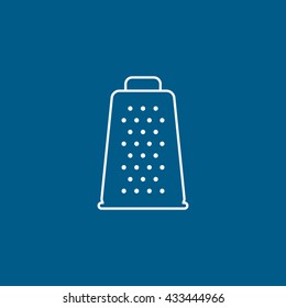 Grater Icon On Blue Background