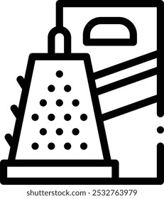 grater icon. Thin Linear Style Design Isolated On White Background