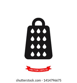 grater icon in trendy flat design, kitchen utensil icon 
