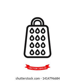 grater icon in trendy flat design, kitchen utensil icon 