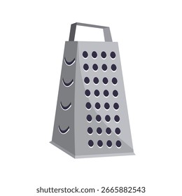 Grater icon vector, grater clip art, kitchen utensil clipart, food shredder flat design illustration
