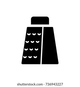 grater icon, vector illustration, black sign on isolated background
