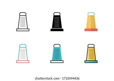 grater icon vector illustration with different style design. isolated on white background