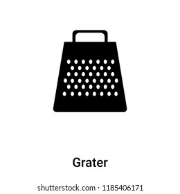 Grater icon vector isolated on white background, logo concept of Grater sign on transparent background, filled black symbol
