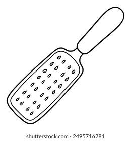 grater illustration hand drawn outline isolated vector