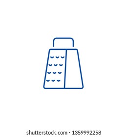 Grater line icon concept. Grater flat  vector symbol, sign, outline illustration.