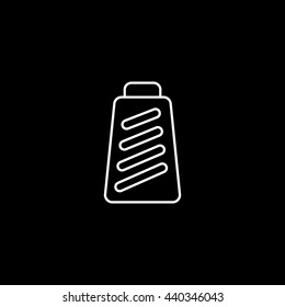 Grater Line Icon On Black Background