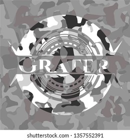 Grater on grey camo pattern