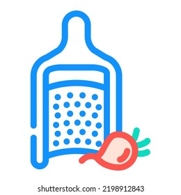 grater radish color icon vector. grater radish sign. isolated symbol illustration