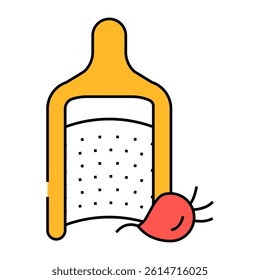 grater radish line icon vector. grater radish sign. isolated symbol illustration