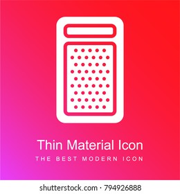 Grater red and pink gradient material white icon minimal design