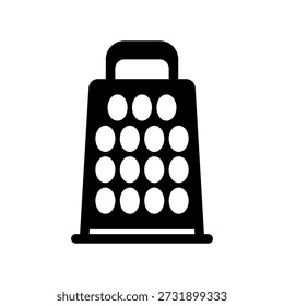 Rallador Icono de Vector negro simple con un tema