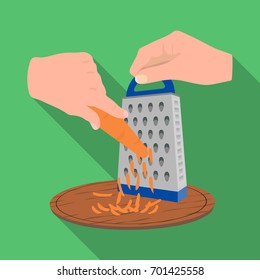 Grater, single icon in flat style.Grater, vector symbol stock illustration web.