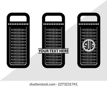 Grater SVG Monogram Vector Illustration Silhouette