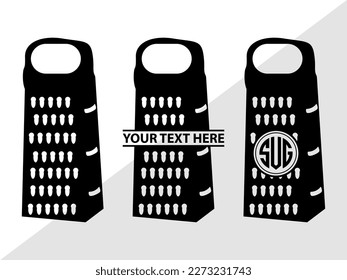 Grater SVG Monogram Vector Illustration Silhouette
