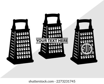 Grater SVG Monogram Vector Illustration Silhouette