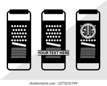 Grater SVG Monogram Vector Illustration Silhouette