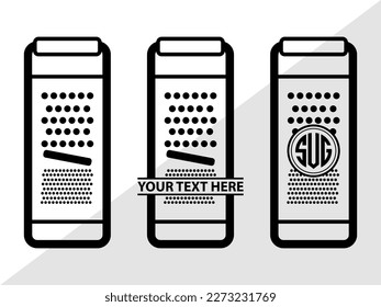 Grater SVG Monogram Vector Illustration Silhouette