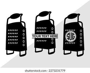 Grater SVG Monogram Vector Illustration Silhouette
