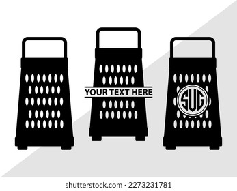 Grater SVG Monogram Vector Illustration Silhouette