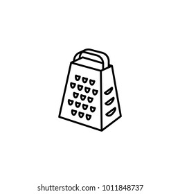 grater thin line icon on white background