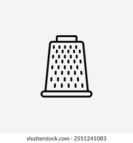 Grater thin liner icon isolated.