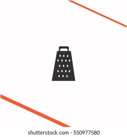 Grater. vector grey icon on white background. Grater. symbol stock bitmap illustration. Business picture.
