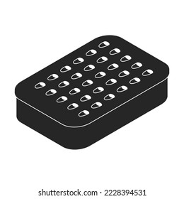 Grater vector icon. Black vector icon isolated on white background grater.