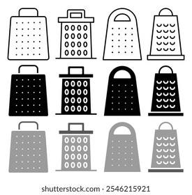Grater vector icon collection. vector illustration set.