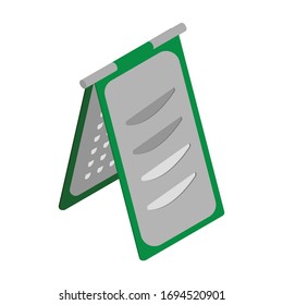 Grater vector icon. Isometric vector icon isolated on white background grater.