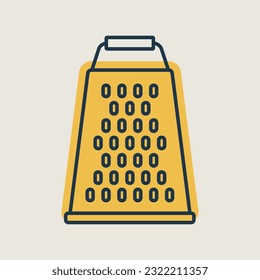 Grater vector icon. Kitchen appliance. Graph symbol for cooking web site design, logo, app, UI