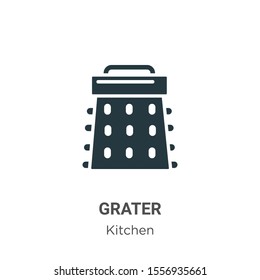 Grater vector icon on white background. Flat vector grater icon symbol sign from modern kitchen collection for mobile concept and web apps design.