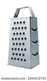 Grater vector illustration isolated on white background. Kitchen utensil