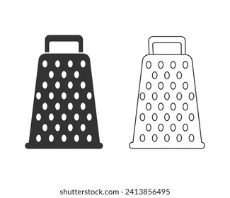 Grater Vector line Icon set Illustration. Flat sign