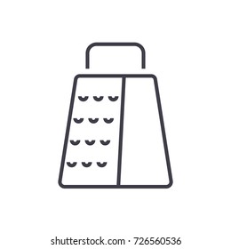 grater vector line icon, sign, illustration on background, editable strokes